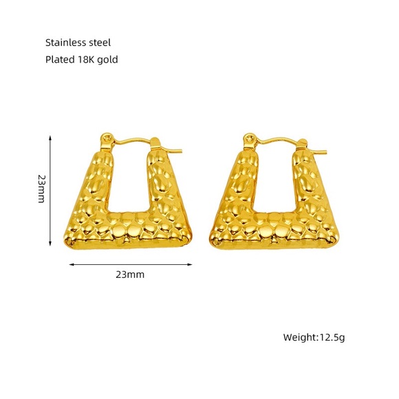 NEW💎18K Gold Plated Geometric Earrings*Hoop Earrings - Picture 6 of 6